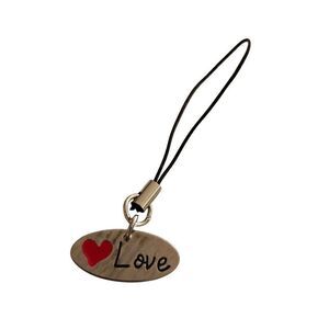 Silver Love Phone Charm